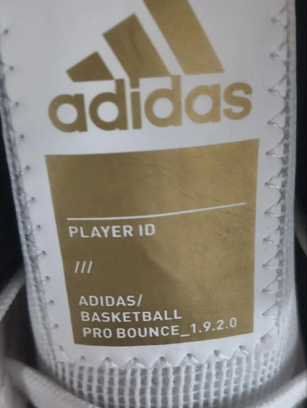 Adidas Men’s White/Gold/Black  Basketball Pro Bounce_ 1.9.2.0